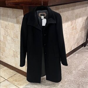 J. Crew Elegant Black Trench Coat